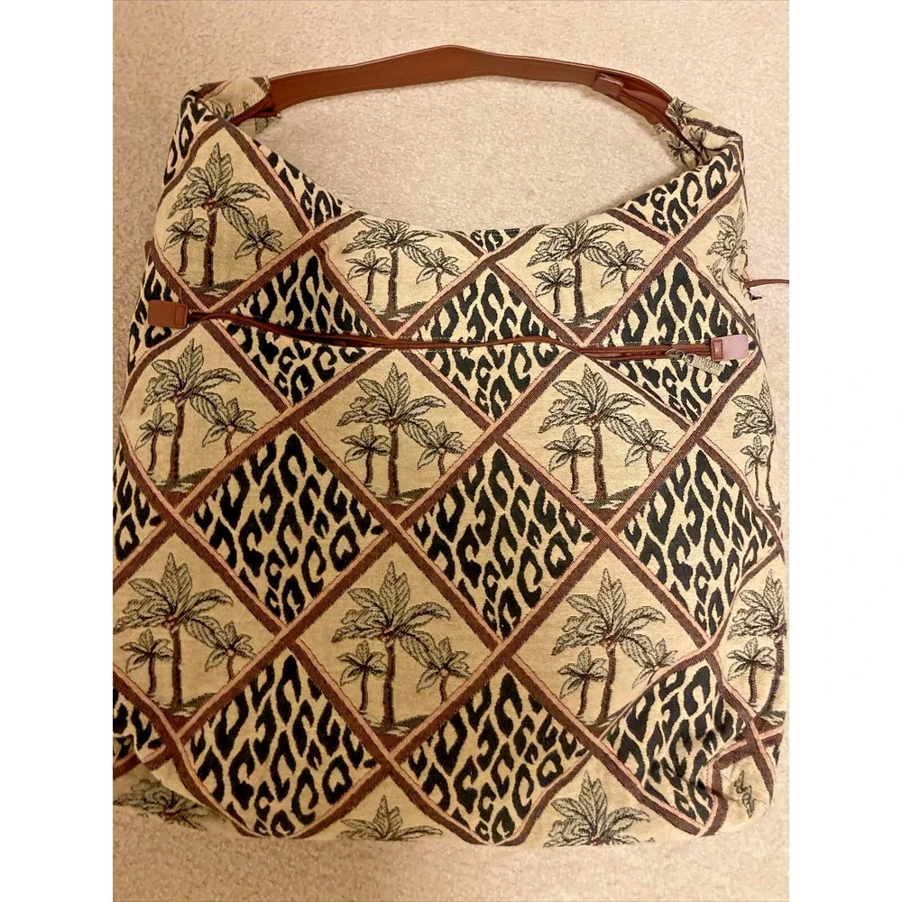 VINTAGE AMERICANA BY SHARIF Tapestry Palm Tree Shoulder GARMENT BAG 37